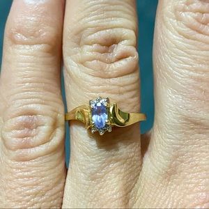 14k gold Tanzanite ring/earring set